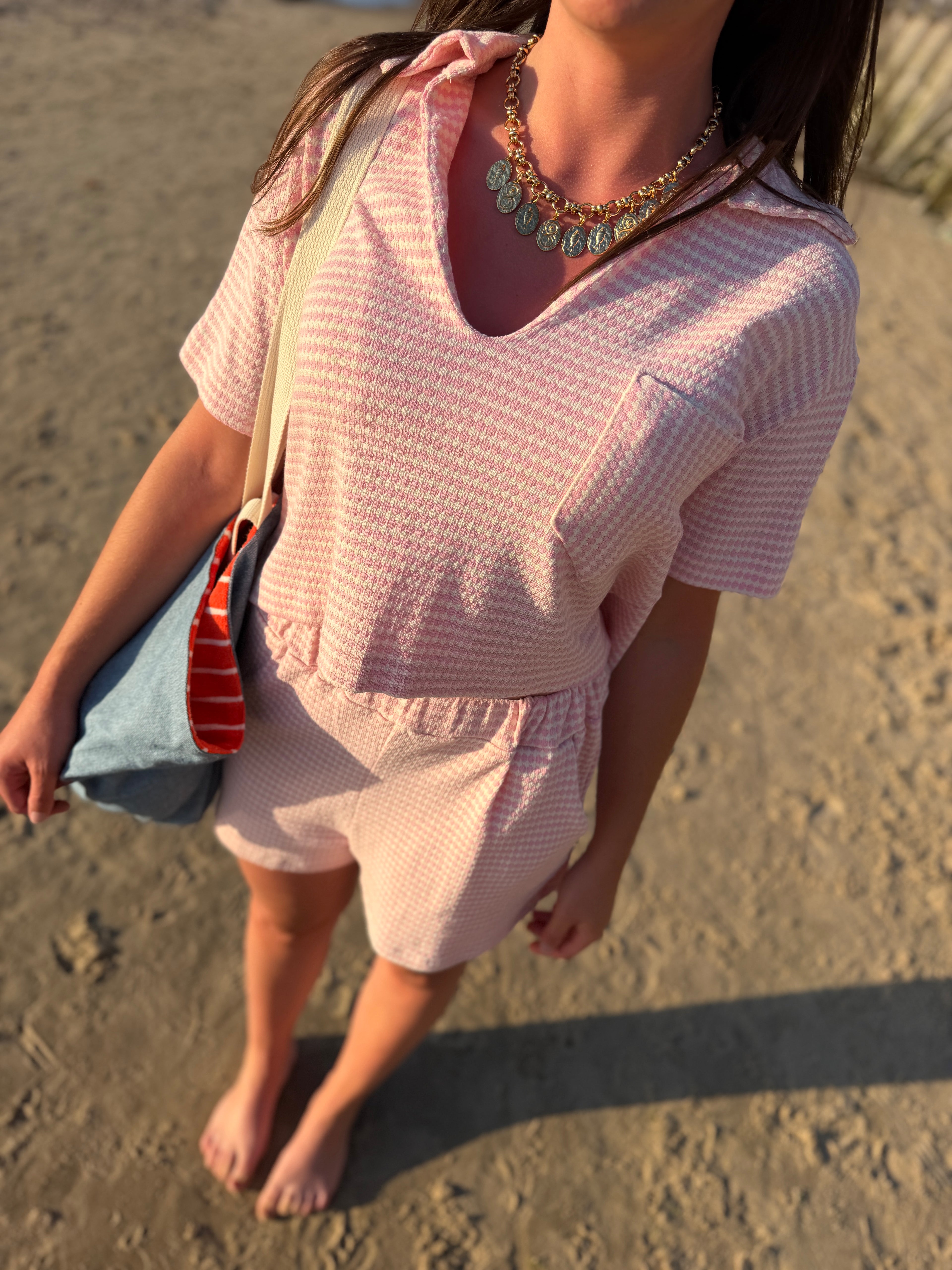 TOP POLO ROSE