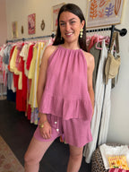 SHORT SOFIA MAUVE