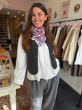 FOULARD ADULTE FLORAL LILAS
