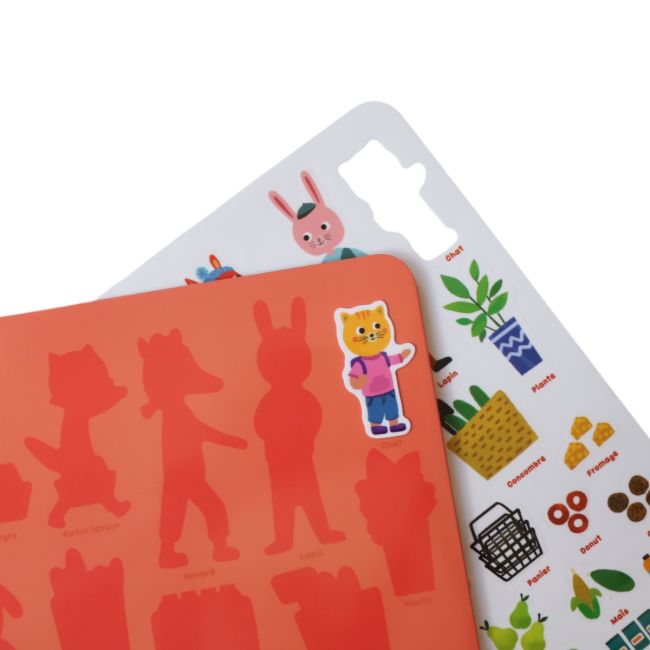 Livre stickers repositionnables Mon petit marché