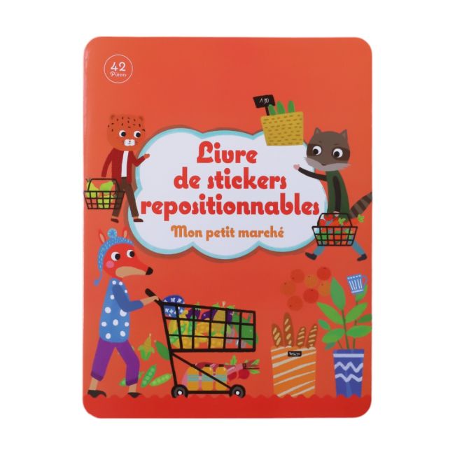 Livre stickers repositionnables Mon petit marché