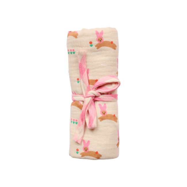 Lange lapin rose 70x70 cm