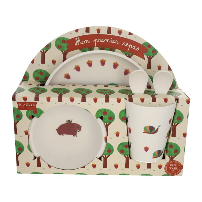 Coffret repas en mélamine animaux - La forêt