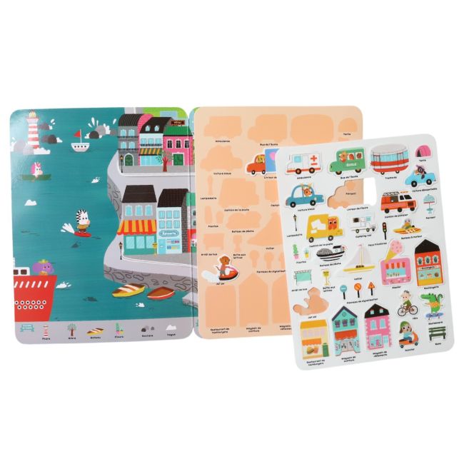Livre stickers repositionnables Animaux en ville