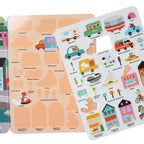 Livre stickers repositionnables Animaux en ville