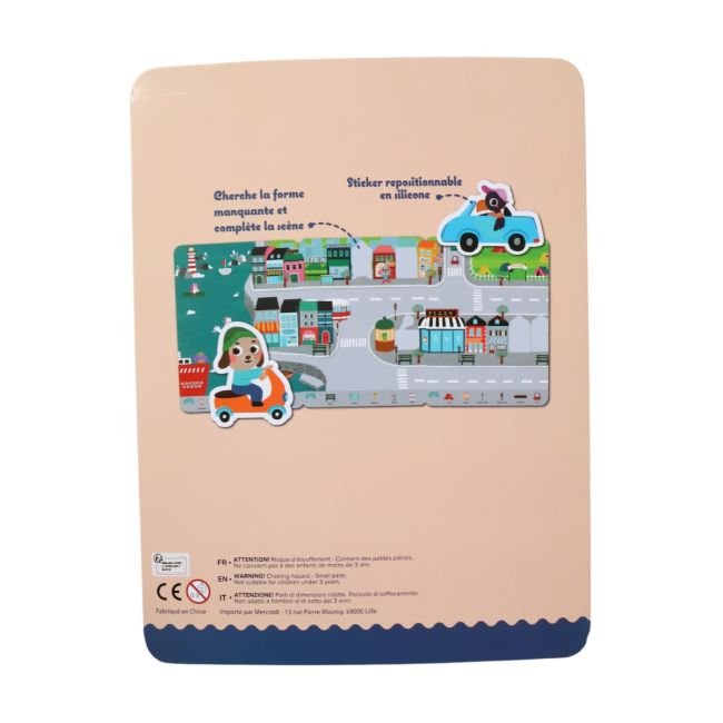 Livre stickers repositionnables Animaux en ville