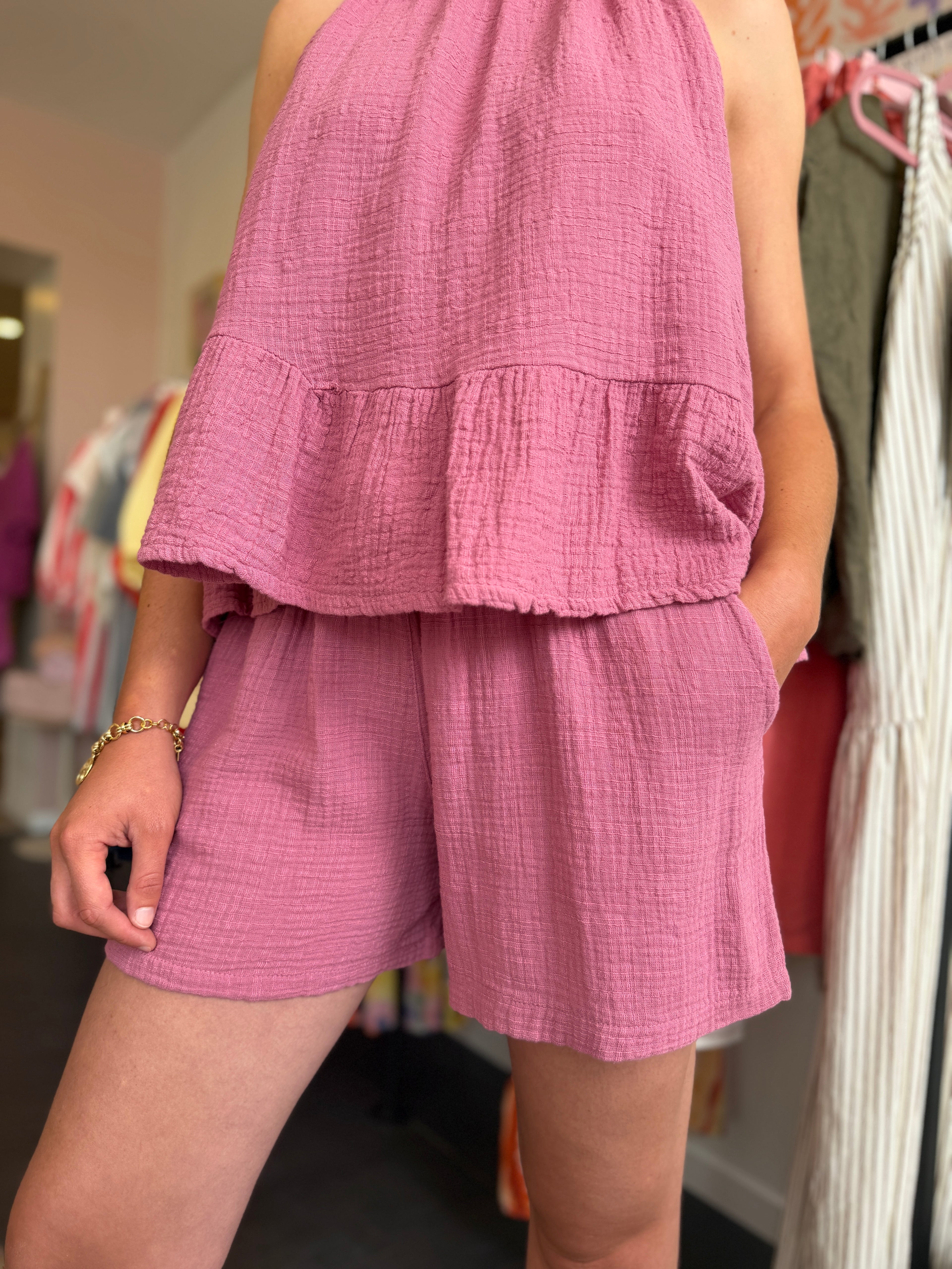 SHORT SOFIA MAUVE
