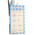 Coffret repas en mélamine vichy bleu - Vichy Chéri