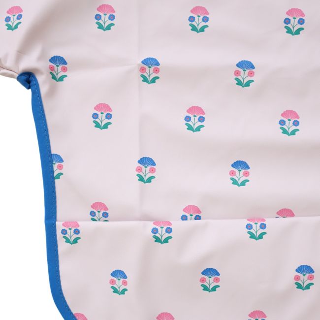 Bavoir tablier manches longues 1-3 ans Fleurs