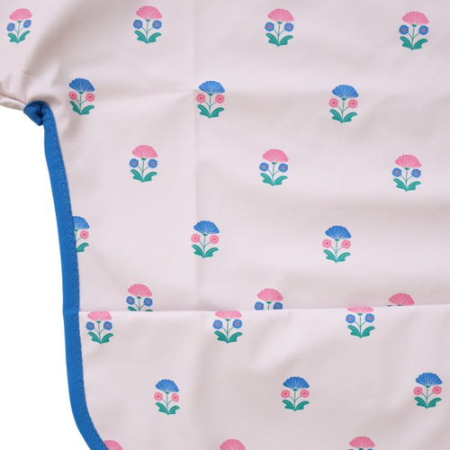 Bavoir tablier manches longues 1-3 ans Fleurs