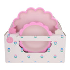 Coffret premier repas bébé silicone fleur rose – Joli Paon