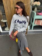 SWEAT AMOUR GRIS