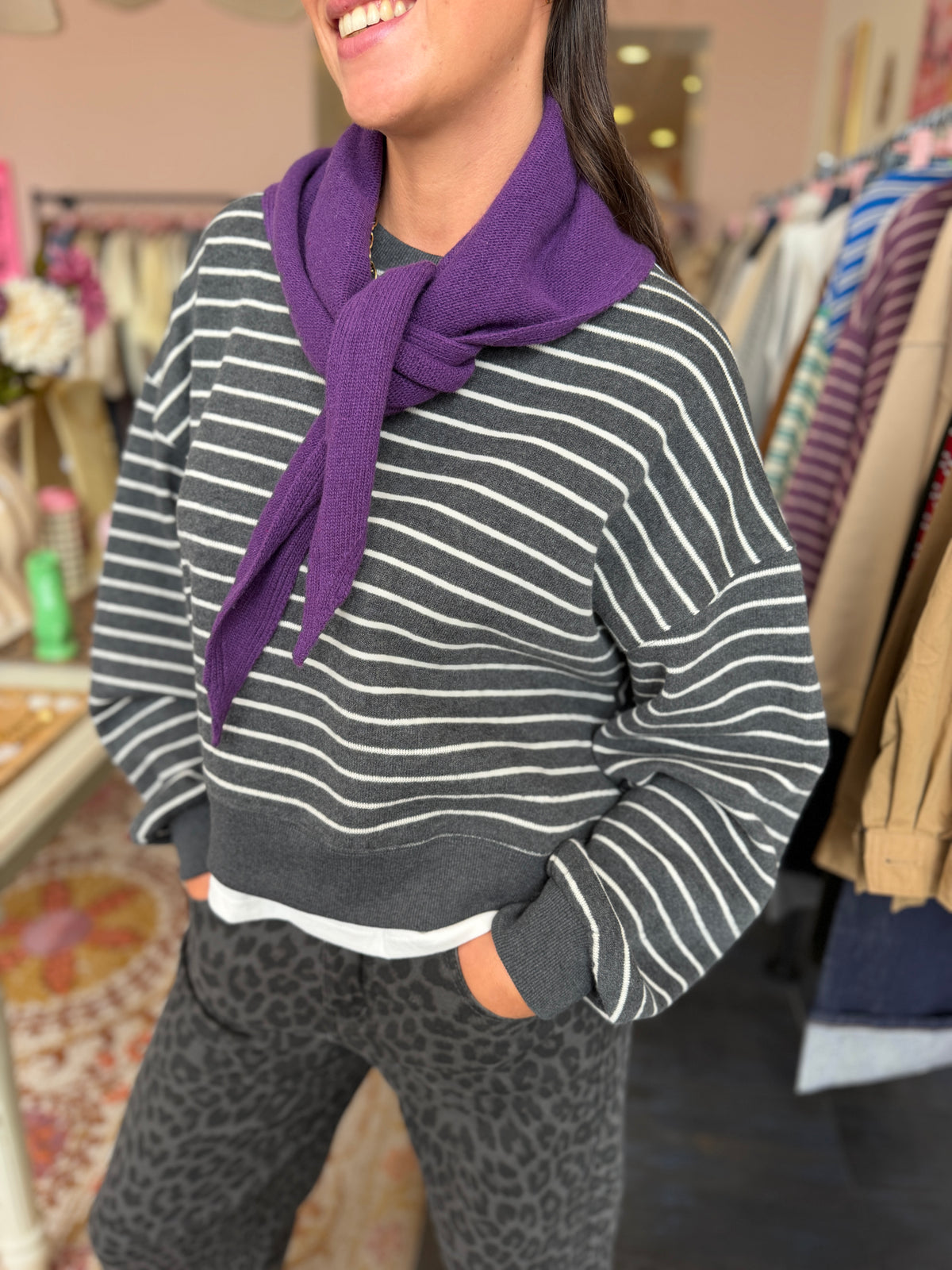 FOULARD CACHEMIRE CÉLIA VIOLET