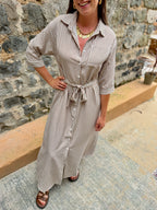 ROBE INÈS MARRON