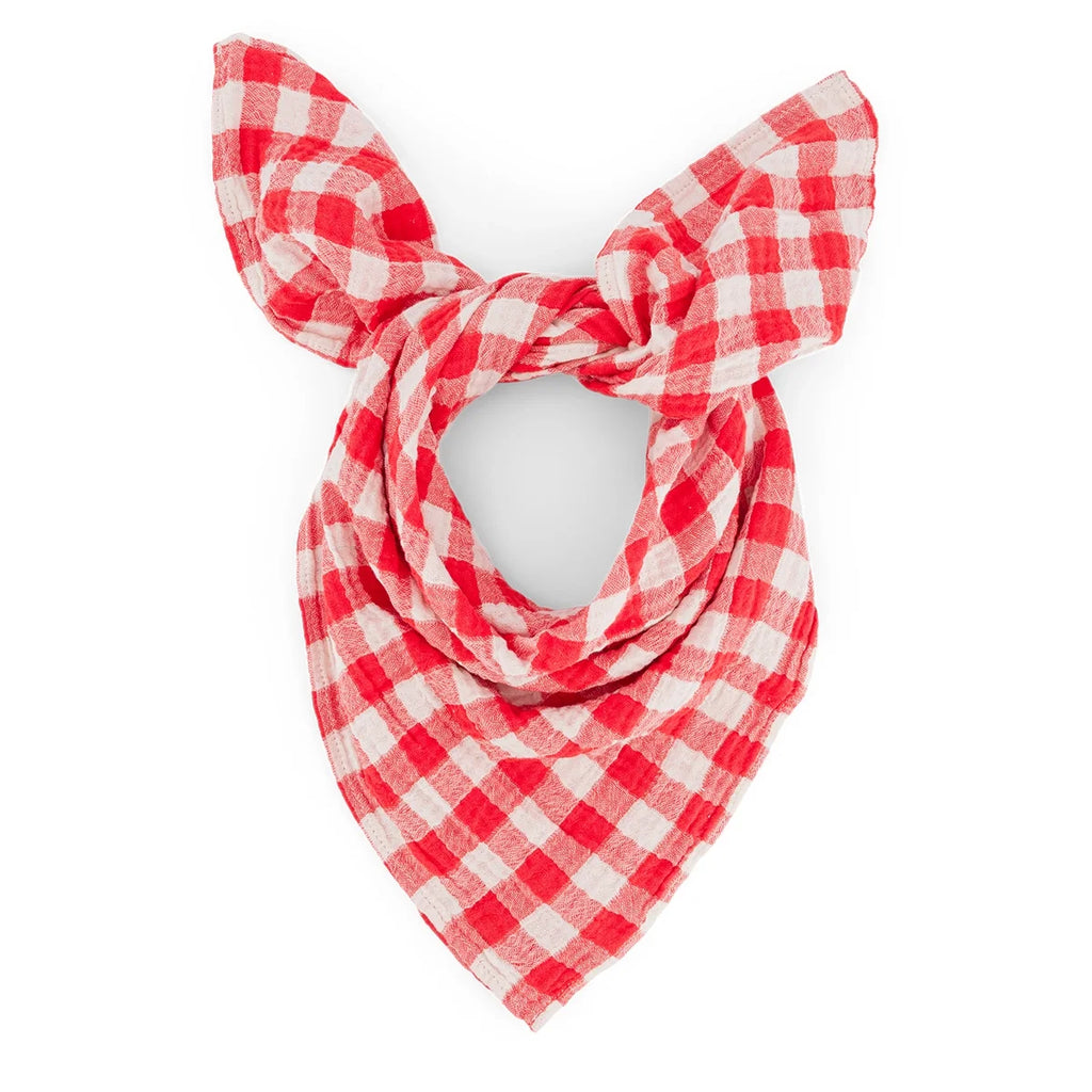 FOULARD BIANCA VICHY ROUGE
