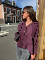CHEMISE CHIARA PRUNE