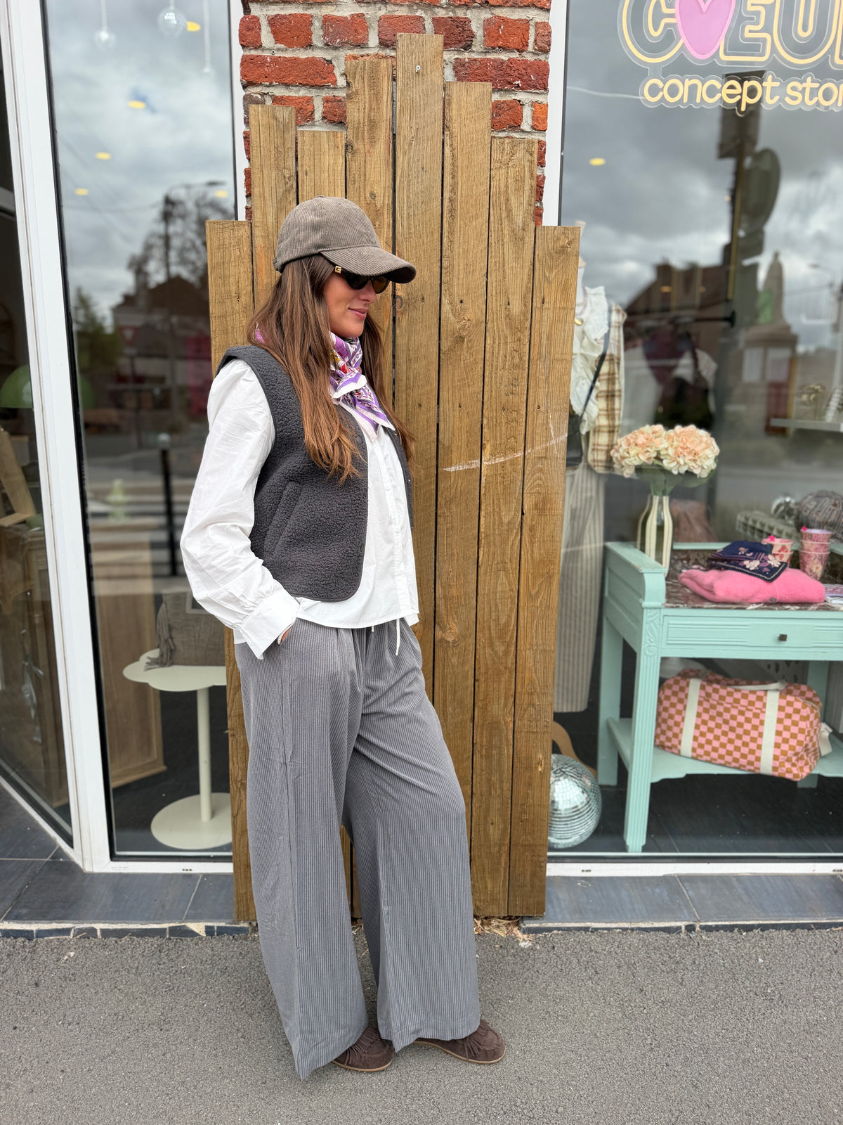 VESTE SANS MANCHES ALBA GRIS