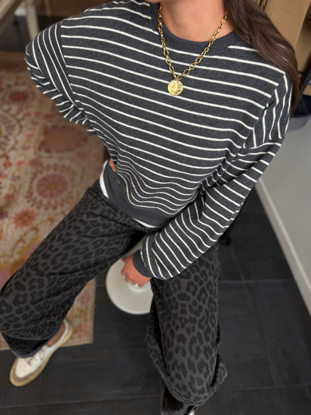 SWEAT ROMANE GRIS