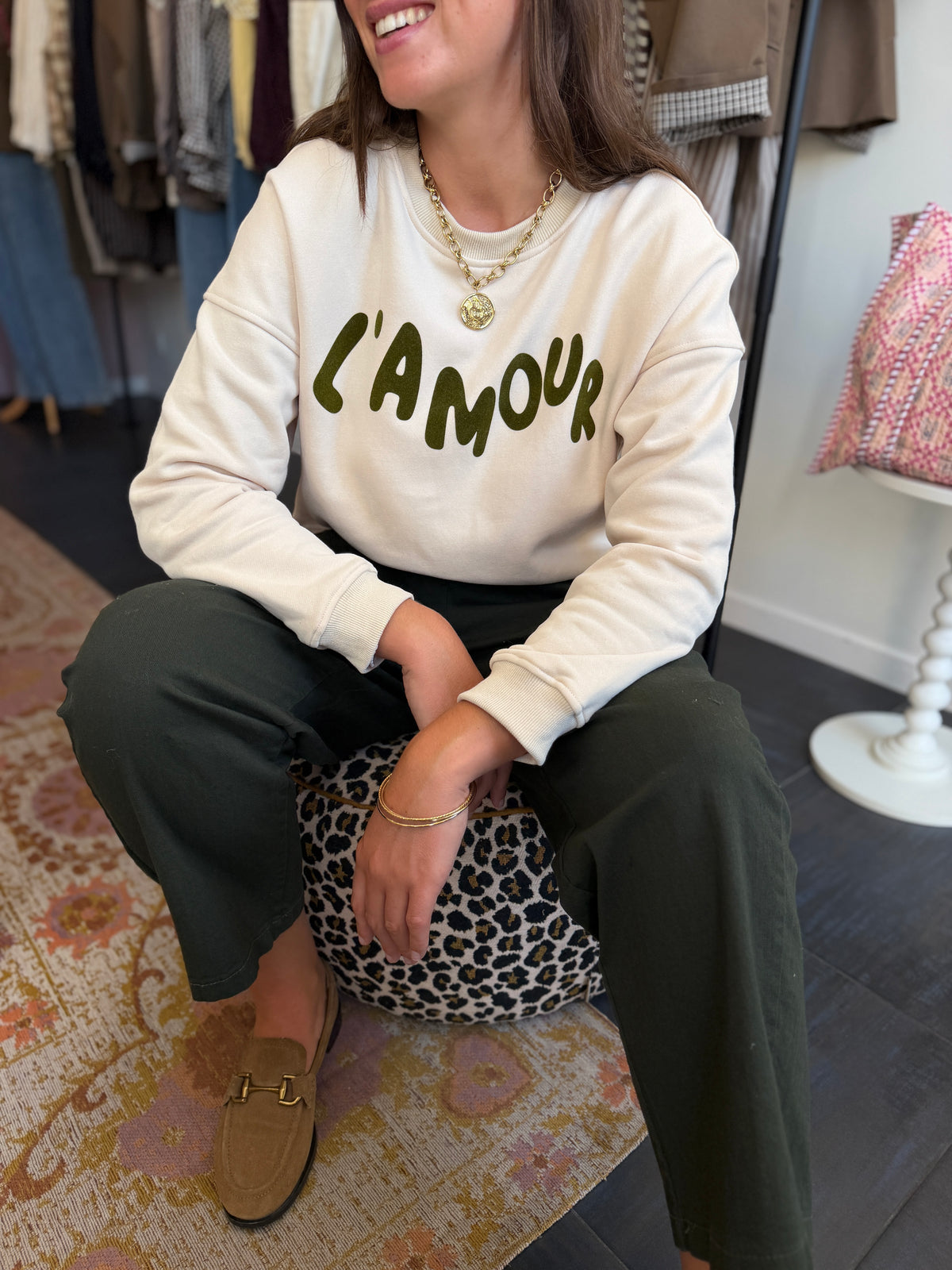 SWEAT AMOUR BEIGE