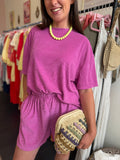 HAUT NINON MAUVE