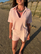 TOP POLO ROSE