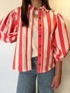 VESTE GASTON BLANC/CORAIL