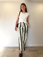 PANTALON MAX KAKI/BLANC