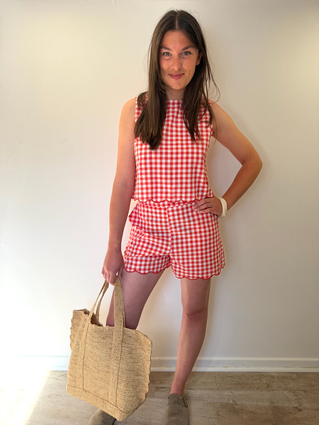 TOP MAÉ VICHY/ROUGE