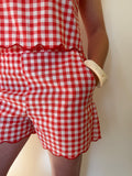 SHORT MAÉ VICHY/ROUGE