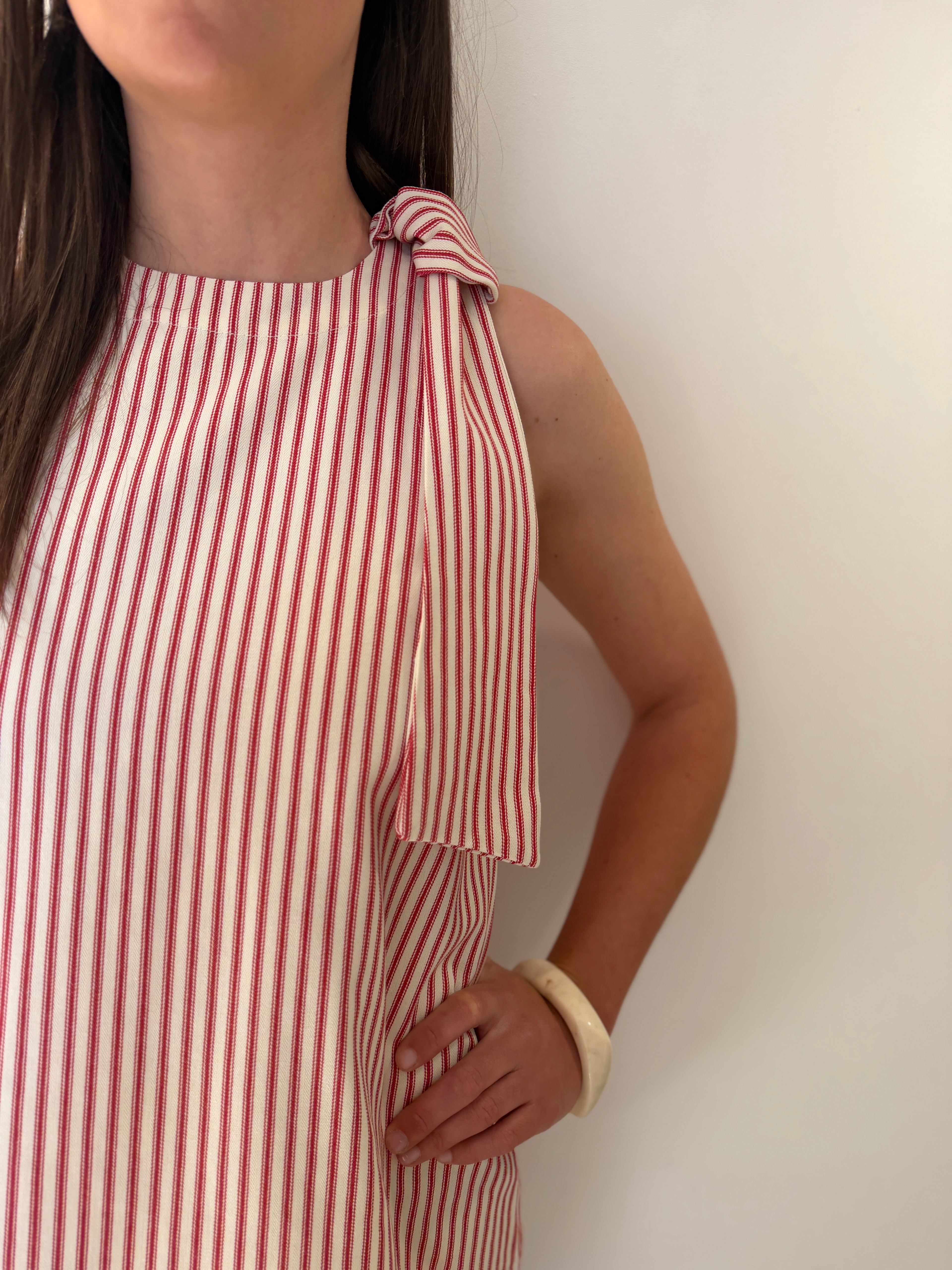 ROBE ROSIE ROUGE/BLANC