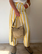 PANTALON ALEX BLANC/JAUNE