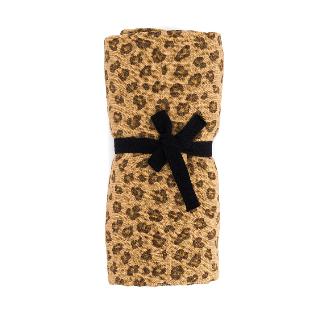 FOULARD BIANCA MINI LÉOPARD CAFÉ
