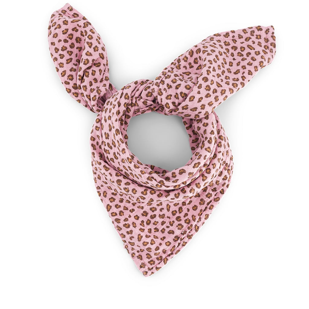 FOULARD BIANCA MINI LÉOPARD CANDY PINK