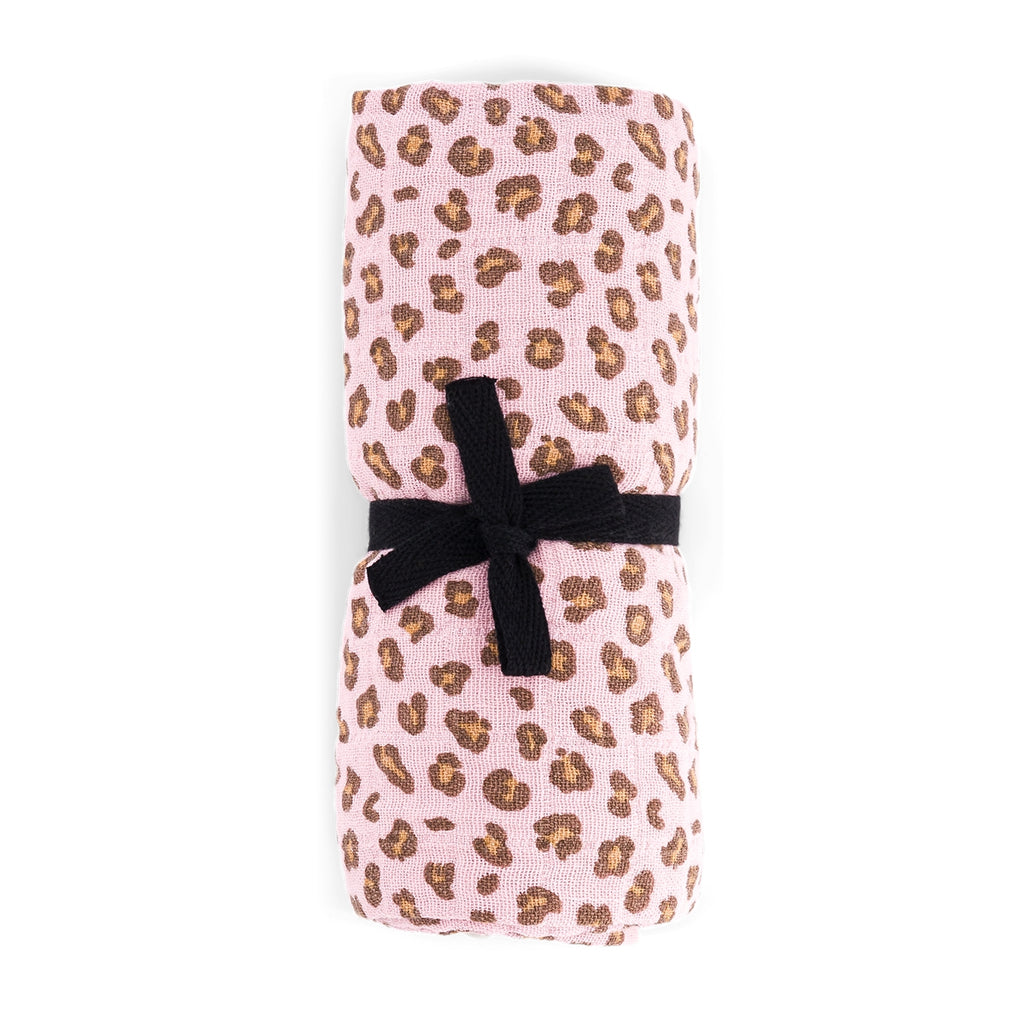 FOULARD BIANCA MINI LÉOPARD CANDY PINK