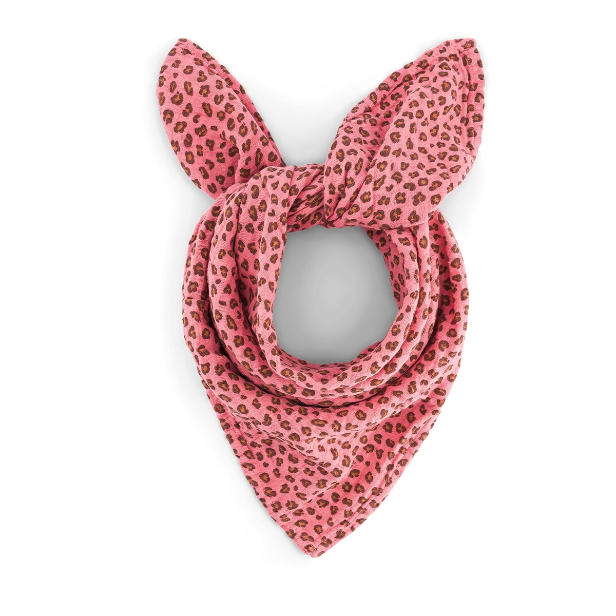 FOULARD BIANCA MINI LÉOPARD GÉRANIUM