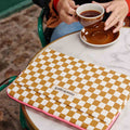 POCHETTE ORDINATEUR DAMIER/CARAMEL