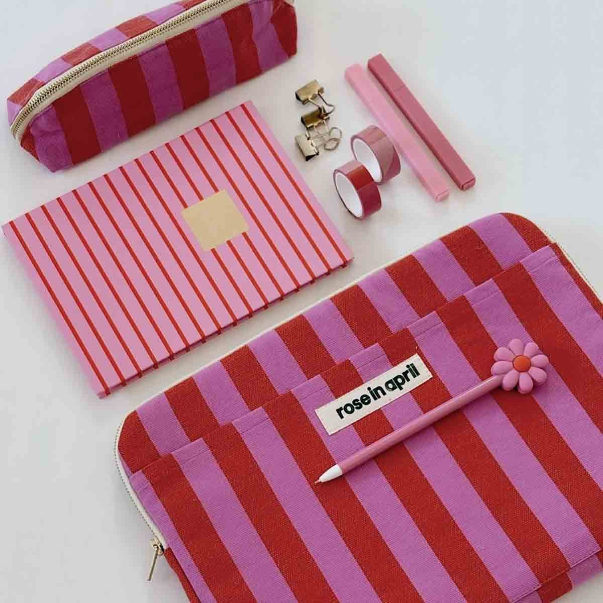 POCHETTE ORDINATEUR ORCHIDÉE/TOMATO