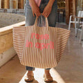 SAC CABAS ELISA RAYURES TENNIS PECAN